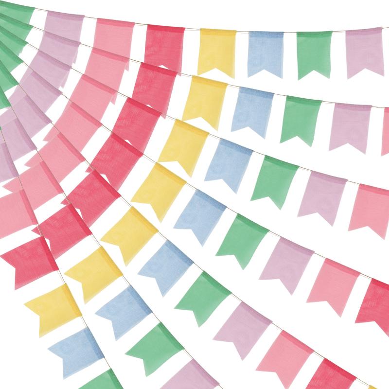 ガーランド メンズ レディース カラフル リネン風 誕生日 結婚式 キャンプ 五角形 インテリア おしゃれ..