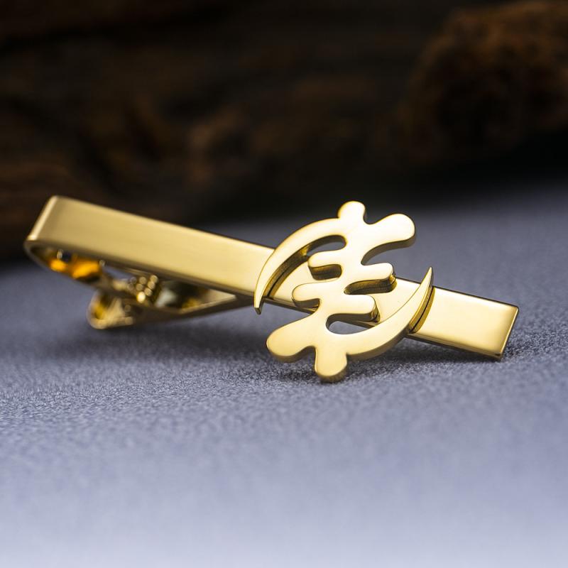 ネクタイピン メンズ ステンレス アフリカ風 幾何学模様 シルバー ゴールド ブラック ビジネス 結婚式 披露宴 高級感 電気メッキ加工 レトロ アンティーク調 タイバー タイピン タイクリップ 55mm*6mm