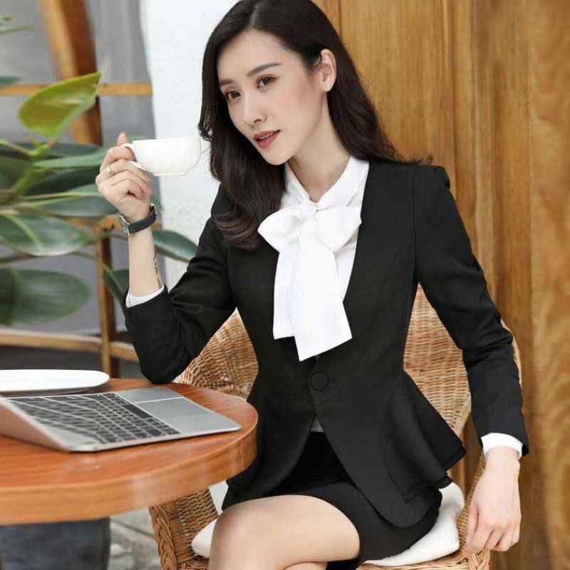 セットアップ レディース スーツ 事務服 制服 オフィス 通勤 接客 上下セット ジャケット スカート パンツ ブラウス 秋冬 エレガント フォーマル リクルート ビジネス 30代 高級感 洗える 長袖 伸縮性 大きいサイズ 無地 シンプル 黒 アプリコ