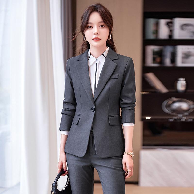 セットアップ レディース スーツ テーラードジャケット パンツ スカート 上下セット 春秋 事務服 通勤 ビジネス リクルート ブラック グレー ブルー 長袖 無地 大きいサイズ 高級感 洗える ストレッチ きれいめ 上品