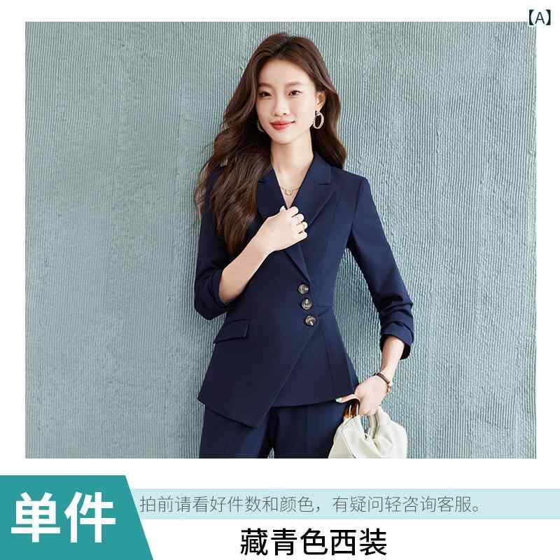パンツスーツ レディース セットアップ ジャケット 通勤 オフィス セレモニー 秋冬 高級感 事務服 ビジネス 卒業式 入学式 ブラック ネイビー グレー 大きいサイズ 40代 テーラード 長袖 ポリエステル 2