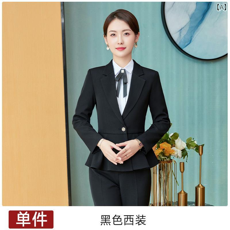 スーツ レディース セットアップ 接客 事務服 通勤 ワインレッド ブラック ネイビ...