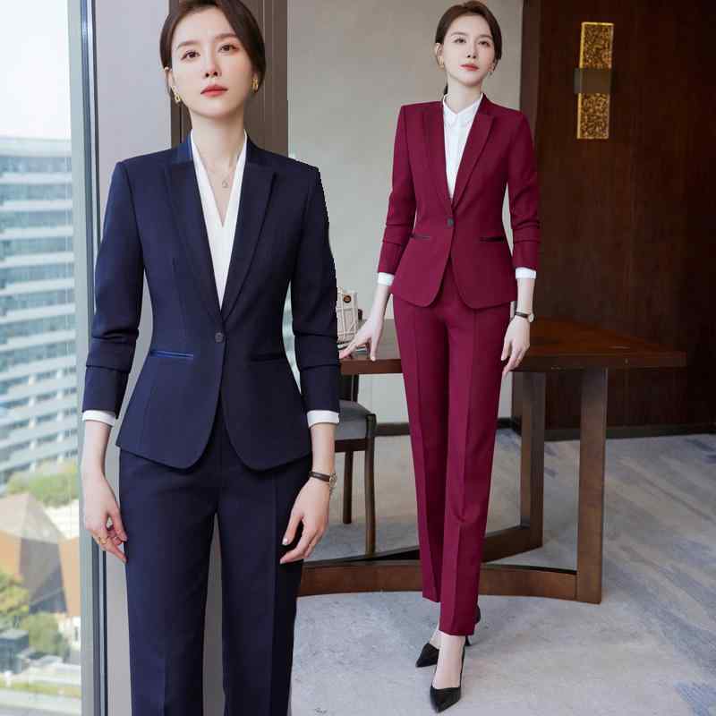 スーツ レディース セットアップ パンツスーツ スカートスーツ 事務服 通勤 オフィス 40代 高級感 上品 長袖 春秋 ポリエステル ストレッチ ネイビー ブラック グレー 正装 リクルート 制服 フォーマル ビジネス