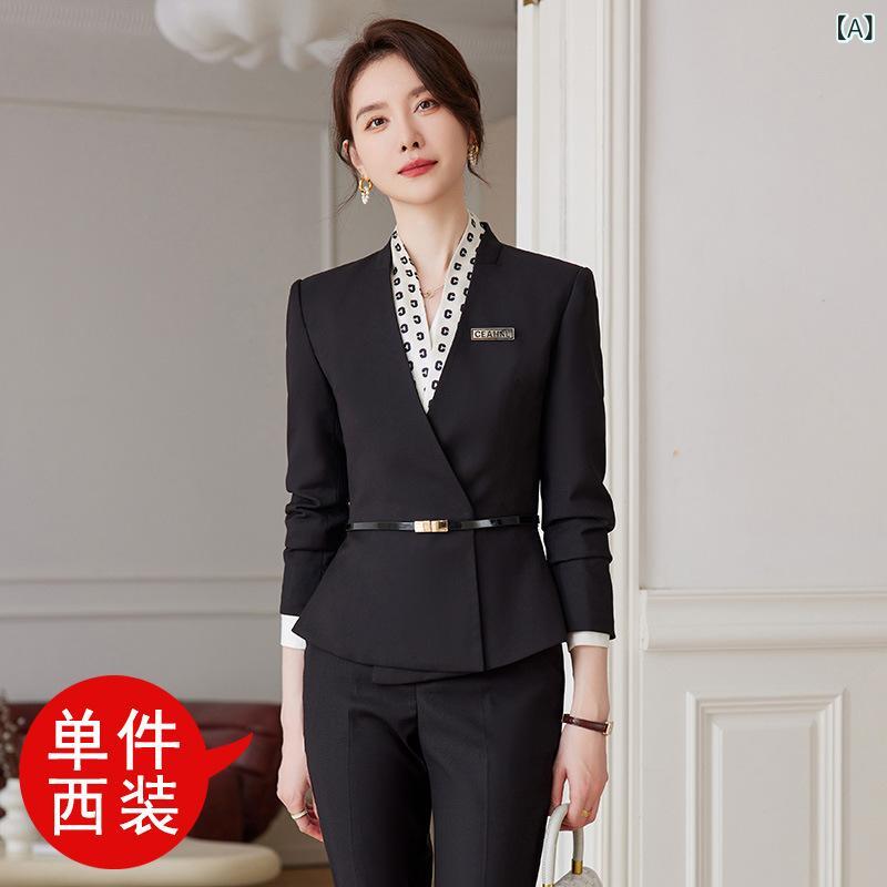 スーツ レディース セットアップ ビジネス フォーマル 制服 通勤 接客 受付 秋冬 ...