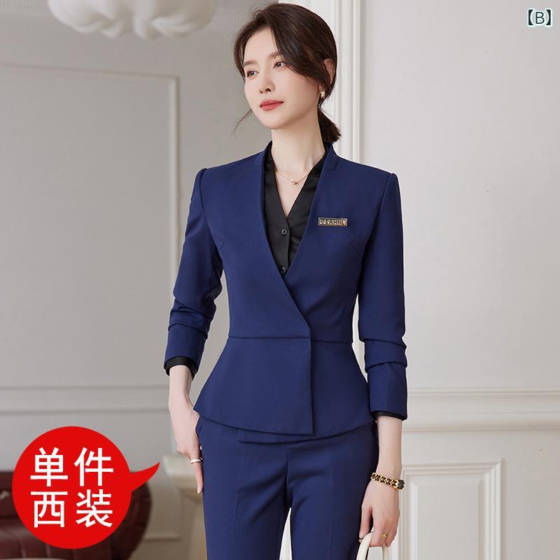 スーツ レディース セットアップ ビジネス フォーマル 制服 通勤 接客 受付 秋冬 ...