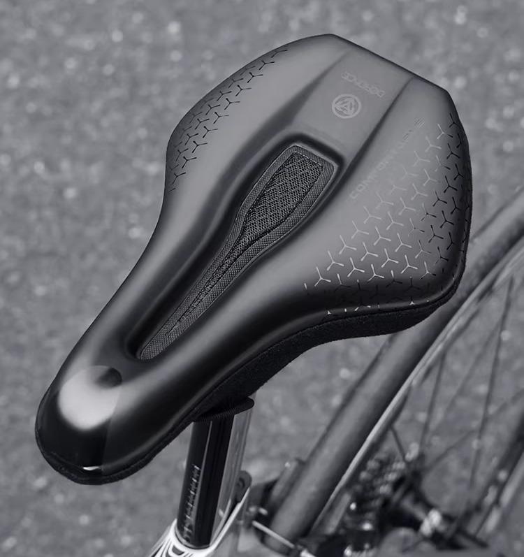 自転車 サドルカバークッション シート 厚手 ソフト 衝撃吸収 痛み軽減 ベルクロ ジルコニアル ロード..