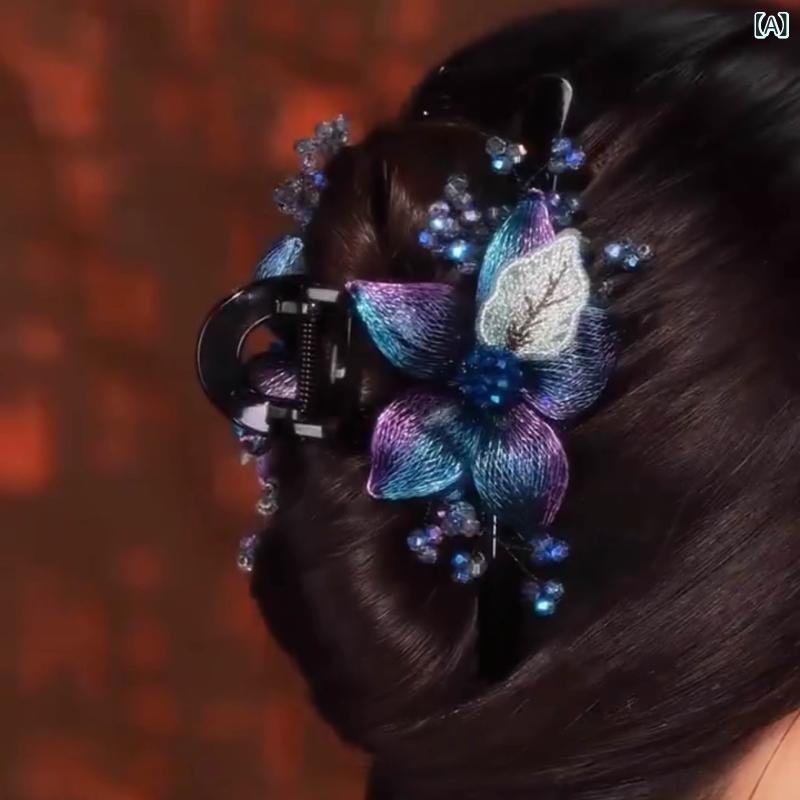 バンスクリップ レディース ヘアアクセサリー 金属製 メタル 銅線 編み込み ハンド...