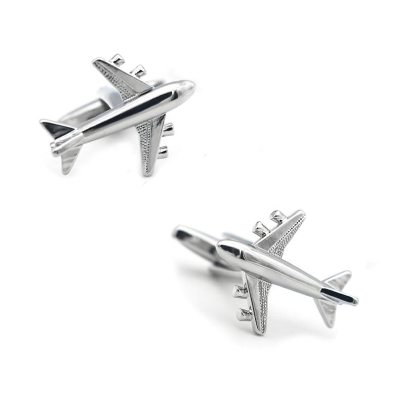 ・カテゴリ: カフスボタン・スタイル: 欧米風・素材: 銅・対象: メンズ・: 飛行機・加工: メッキ加工・カラー: ホワイト