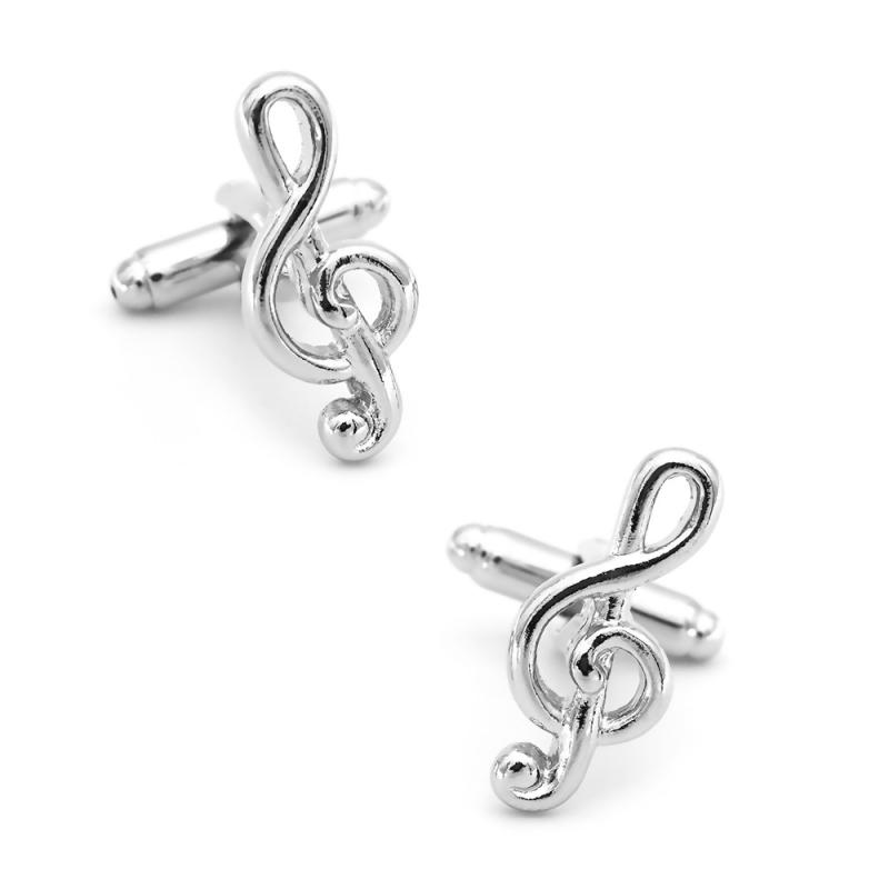 カフスボタン メンズ レディース 音符 楽器 メロディ ミュージック シンプル シルバー ビジネス 結婚式..