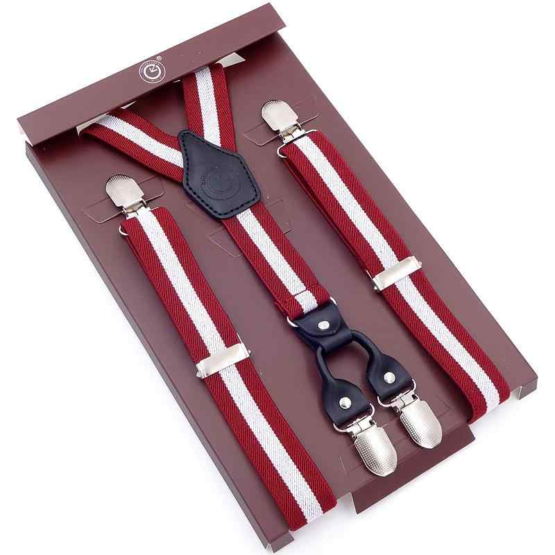 サスペンダー メンズ レディース 4クリップ 4点留め X型 吊りバンド ズボン吊り 伸縮性 ストレッチ ゴム 幅2.5cm 長さ110cm サイズ調整可能 英国風 ブリティッシュスタイル クラシック レトロ ヴィンテージ風感 トラッド ビジネス フォーマ