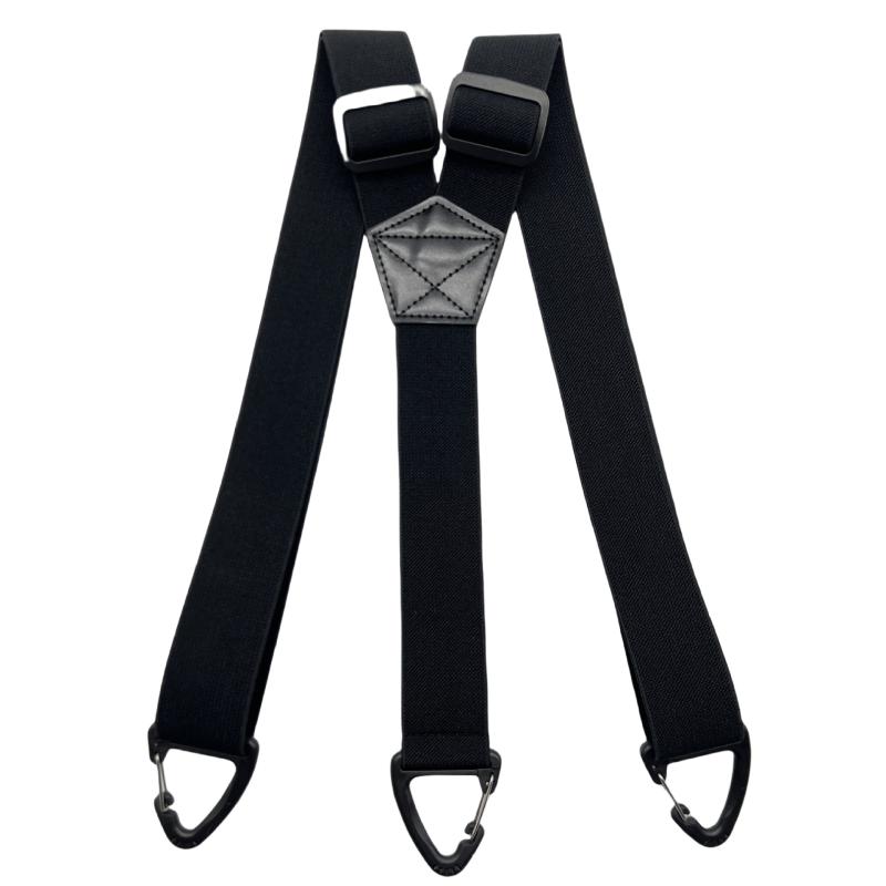 サスペンダー メンズ レディース アウトドア 登山 ハイキング 3.8cm 幅広 太め 強力 伸縮性 調整可能 X型 クリップ ポリエステル 頑丈 カジュアル 作業用 ズボン吊り ベルト ブラック ベージュ ネイビー 春夏 高級感