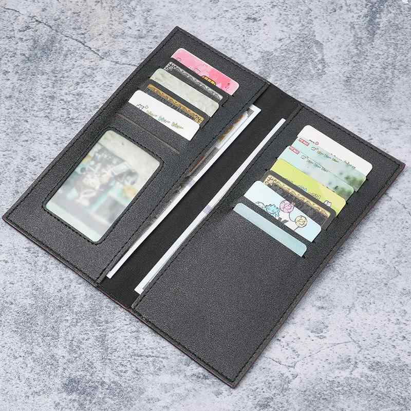 財布 メンズ 男性用 札入れ 二つ折り 薄型 大容量 カード収納 ロングウォレット PU 合成革 ビジネス 通勤 普段使い シンプル 無地 ステッチ 切り替え 軽量 耐摩耗 縦型 スリム 高級感 ブラック コーヒー ブラウン 春夏