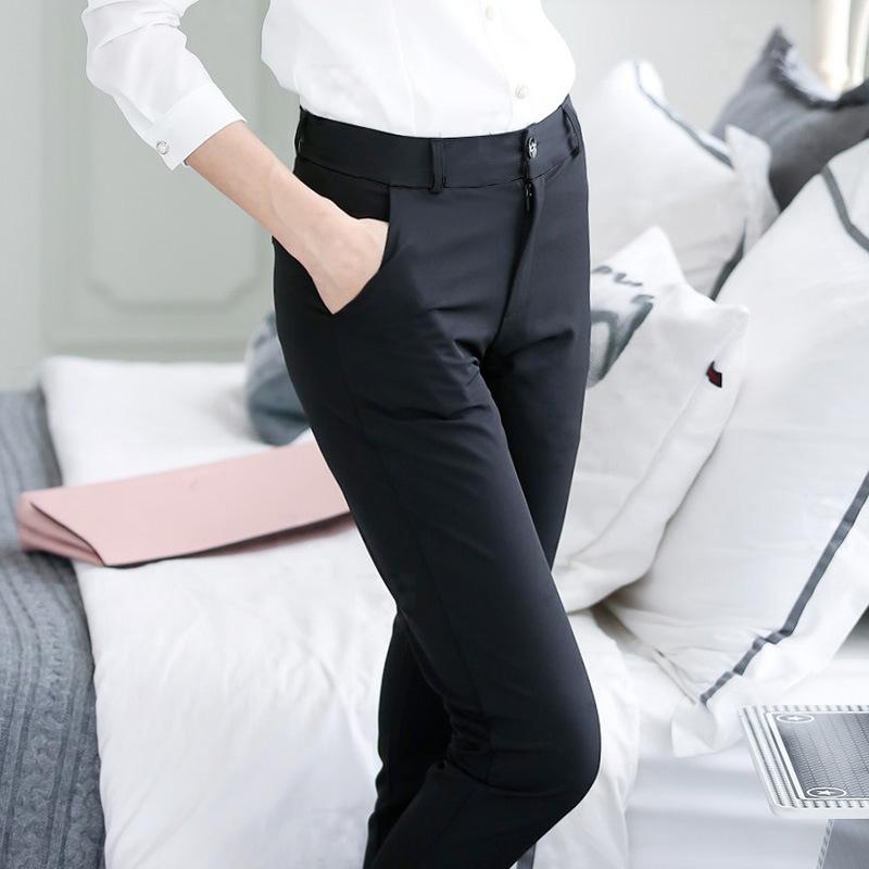 樂天商城 - スラックス レディース テーパードパンツ 春夏 通勤 ビジネス オフィス シンプル ロング丈 伸縮性 スリム ストレート 美脚 形態安定 ノーアイロン 通気性 ポリエステル 無地 高級感 ブラック 黒