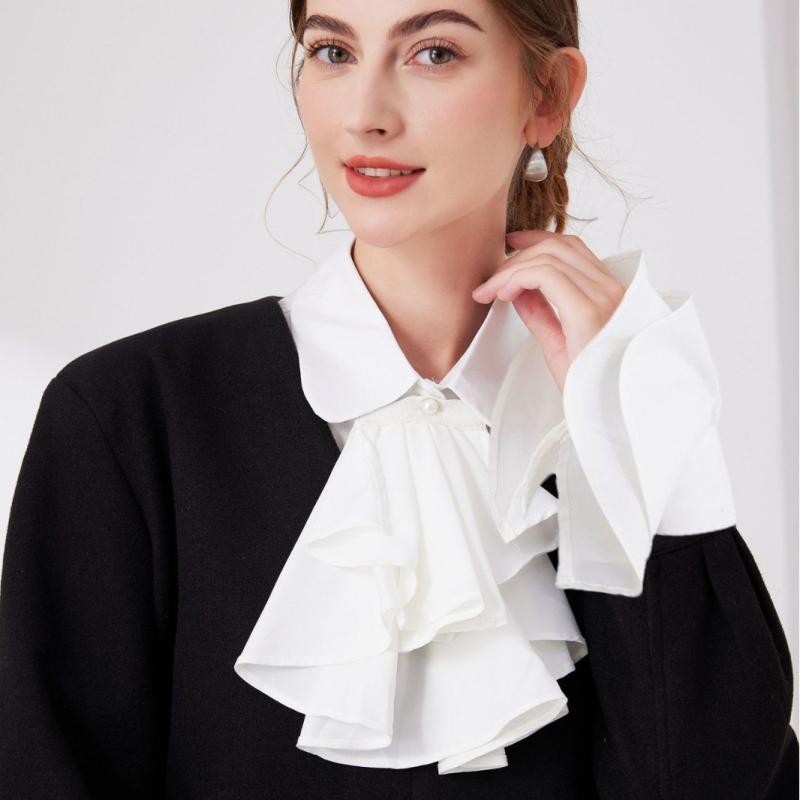 ・サイズ: 24*20*1cm、フリーサイズ・対象年齢: 大人・カラー展開: 襟、フレアスリーブ、イレギュラーカフス・素材: ポリエステル・: パールバタフライカラー・裏地素材: ポリエステル、綿・スタイル: 欧米宮廷レトロ