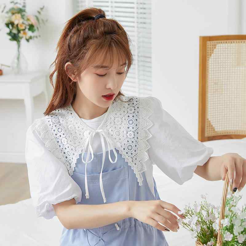 つけ襟 レディース ショール ケープ ホワイト レース 花柄 刺繍 リボン 蝶結び 紫外線対策 UVカット 春夏 フォーマル カジュアル お呼ばれ 透け感 重ね着 ポリエステル 白 肩掛け ストール ガーリー 上品