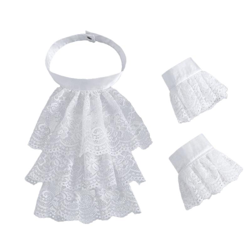 ・カテゴリ: 付け襟・対象: 女性・主な素材: ポリエステル・カラー展開: ホワイト・スタイル: 宮廷風・柄: 花柄・機能: 装飾用・要素: レース