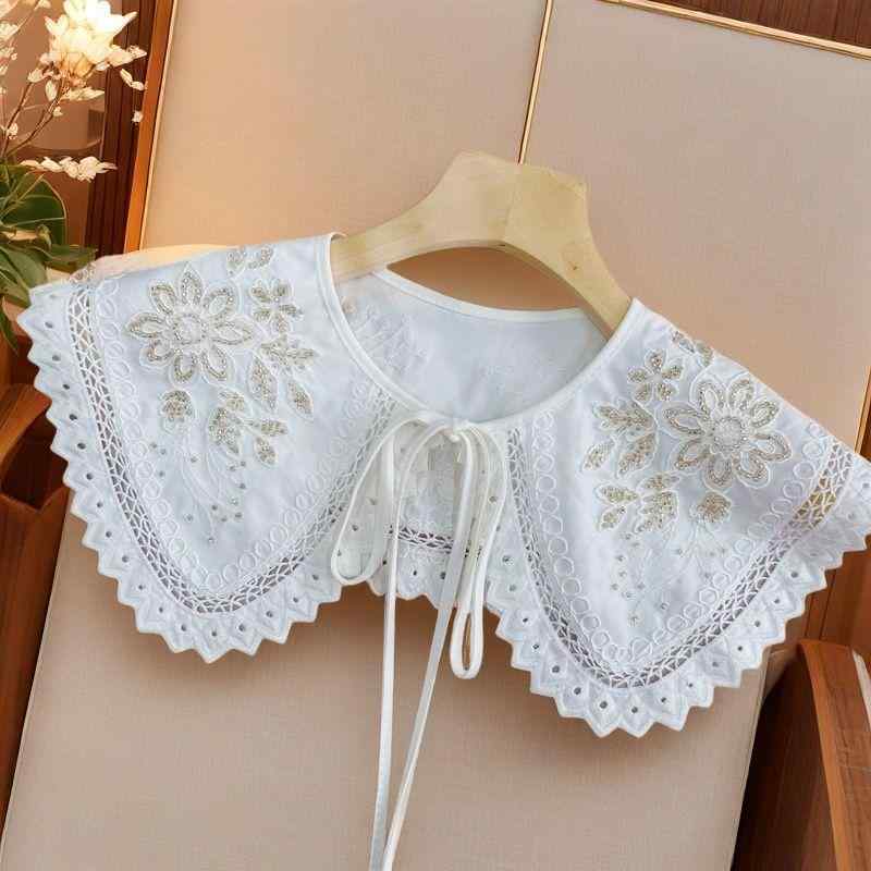 ・ネクタイ・蝶ネクタイの幅: 超ワイド・素材: ラインストーン・カラー: ホワイト・スタイル: レディース・: リボン・対象年齢: 子供・種類: クロスタイ