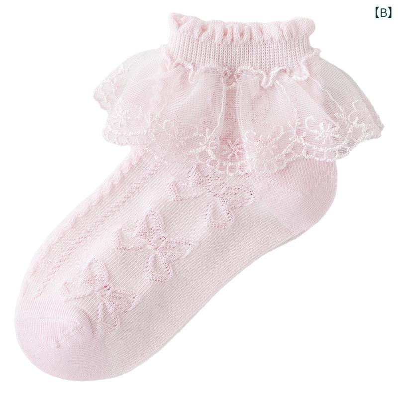 靴下 キッズ 女の子 ベビー ショートソックス 春夏 プリンセス風 レース フリル コ...