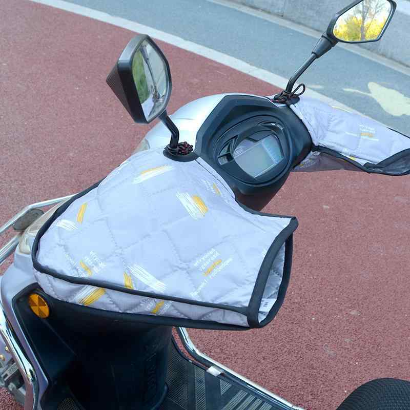 ハンドルカバー 自転車 グローブ メンズ レディース 電動 バイク 運転 防風 防水 薄手 日焼け止め 接触冷感 春夏 合成皮革 オックスフォード 生地 黒 シルバー グレー