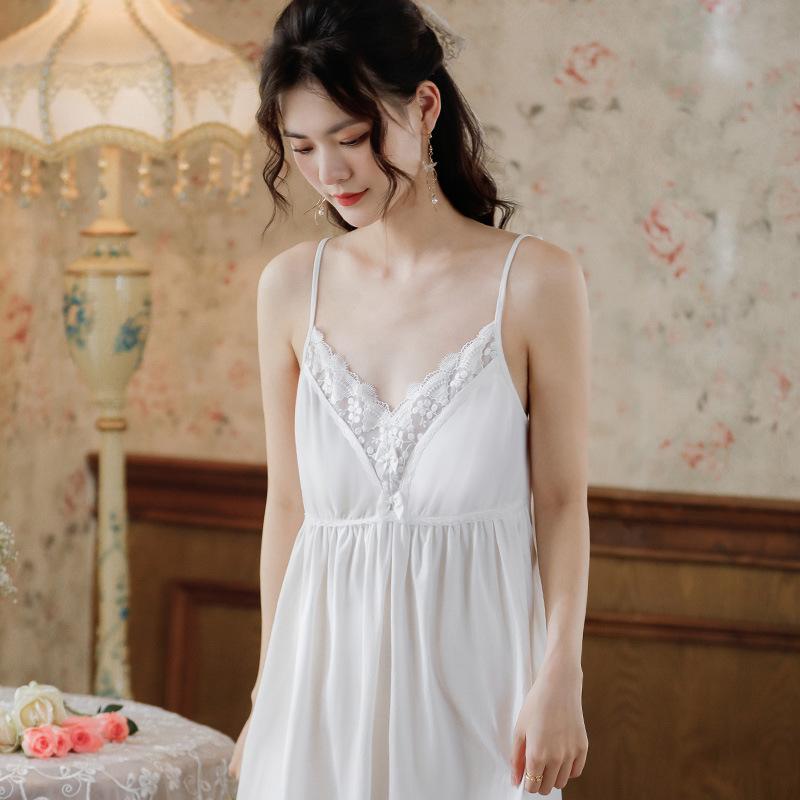 ・タイプ: キャミソールワンピース・スタイル: 宮廷レトロ風・主な素材: 綿94%・生地の厚さ: 適中（141-160g/平米）・ネックライン: Vネック・袖丈: ノースリーブ・着丈: ミニ丈・機能: 通気性、伸縮性、快適、ルームウェア・対...