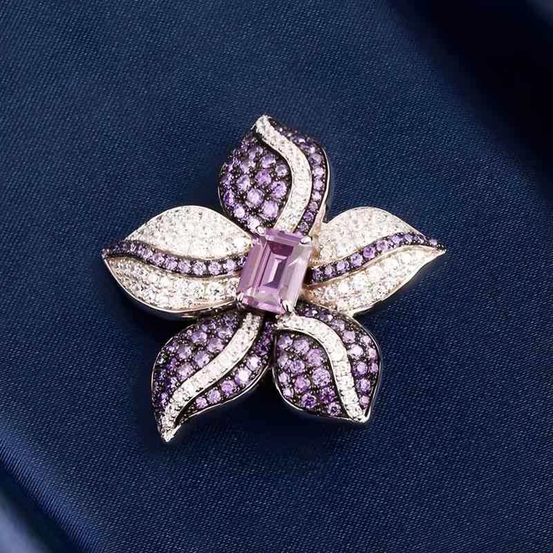 ブローチ レディース ヒトデ スターモチーフ ラインストーン ジルコニア 高級感 華やか エレガント キラキラ かわいい おしゃれ コサー..