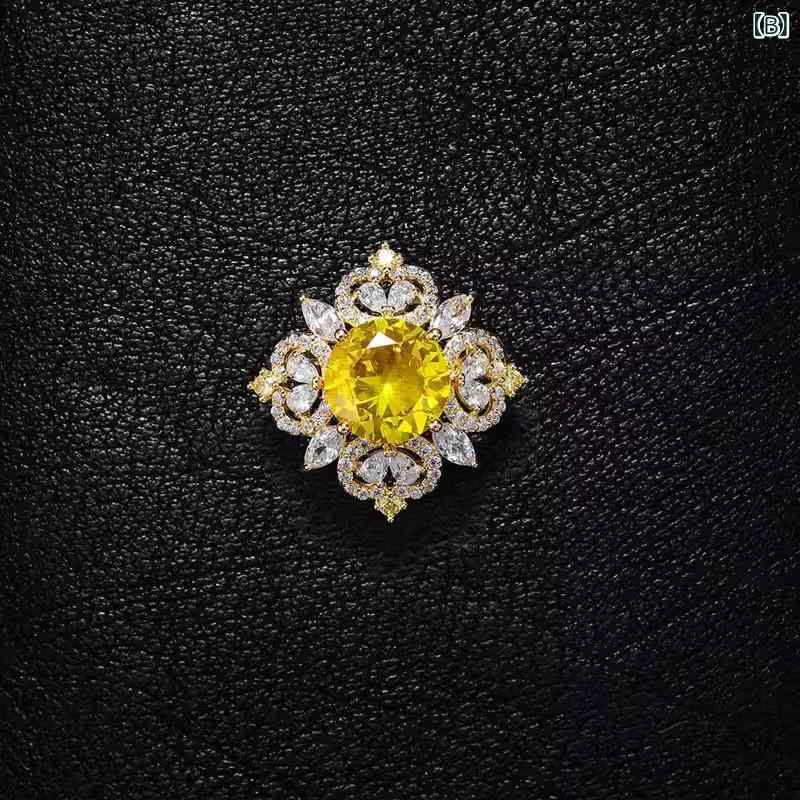 ブローチ レディース アクセサリー 胸飾り 水晶 ジルコニア 高級感 上品 エレガント 花 フラワー 襟元 固定 カーディガン ストール留め チラ見え防止 ピン 合金 秋冬 韓国 結婚式 グリーン イエロー 3