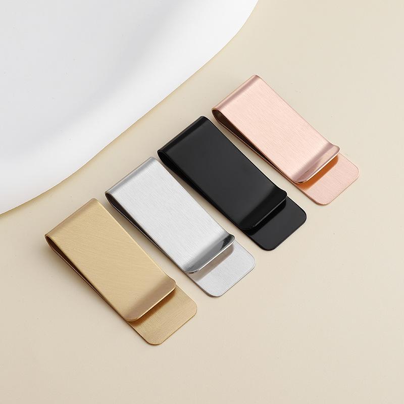 ネクタイピン メンズ マネークリップ ステンレス ヘアライン 研磨 札ばさみ アクセサリー ビジネス フォーマル カジュアル シンプル 長方形 電気メッキ加工 シルバー ブラック ゴールド 高級感 紳士服 ファッション