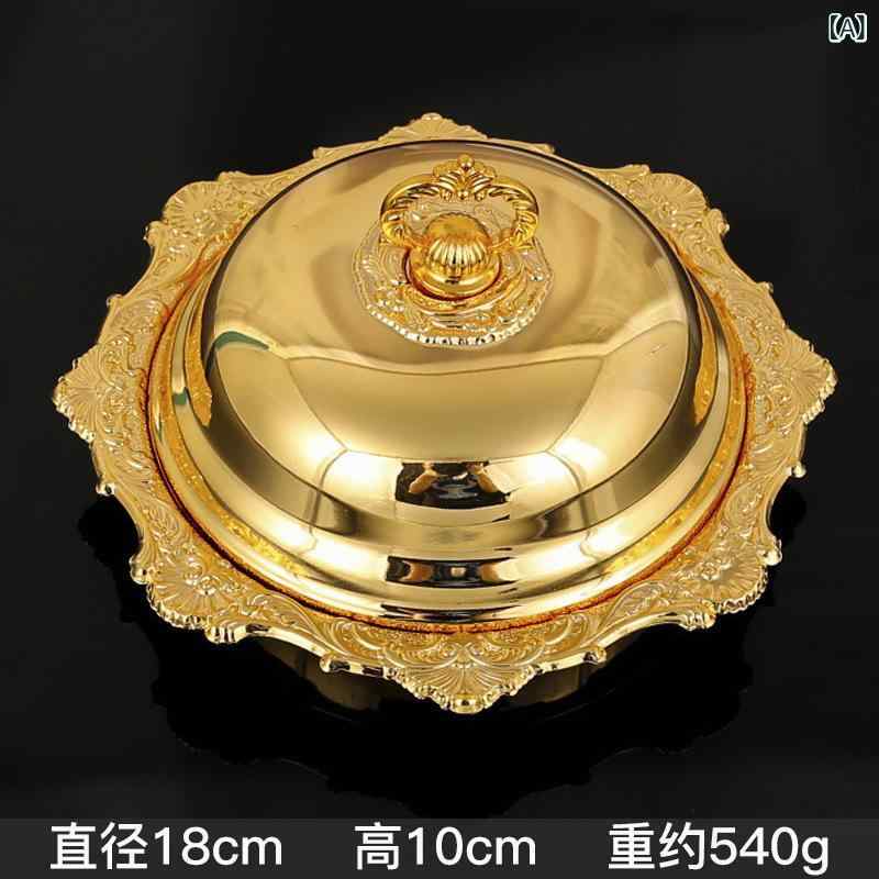 バターケース ディッシュ 皿 プレート 丸型 円形 金属 蓋 ステンレス素材 欧州風 ...