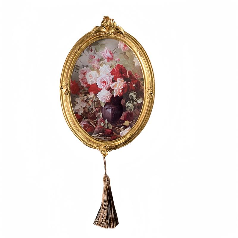 フォトフレーム 額縁 写真立て アンティーク ヨーロピアン 欧風 レトロ ヴィンテージ 壁掛け 樹脂 リボン 楕円形 オーバル 彫刻 浮き彫り 玄関 リビング 寝室 インテリア おしゃれ 高級感 壁飾り アメリカン