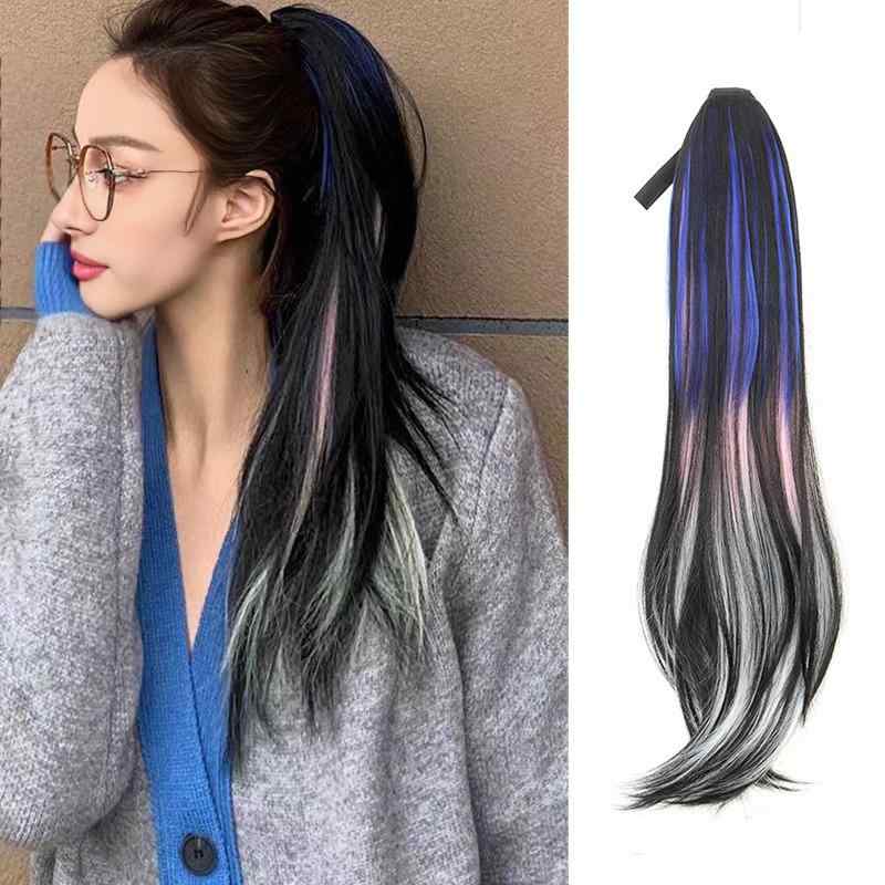 ウィッグ レディース ポニーテール エクステ つけ毛 バンスクリップ 自然 リアル 耐熱ファイバー メッ..