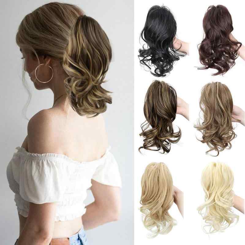 ウィッグ レディース ポニーテール バンスクリップ エクステ 付け毛 かつら 耐熱ファイバー ボリューム..