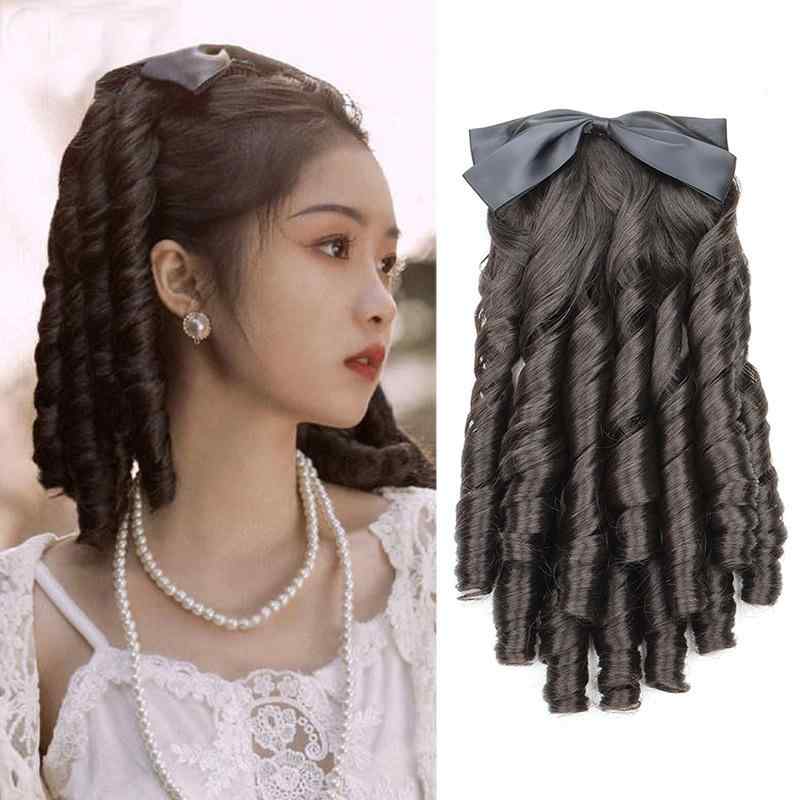 ヘアピース メンズ レディース 前髪 ウィッグ チャイナドレス レトロ フィンガーウェーブ 耐熱ファイバ..