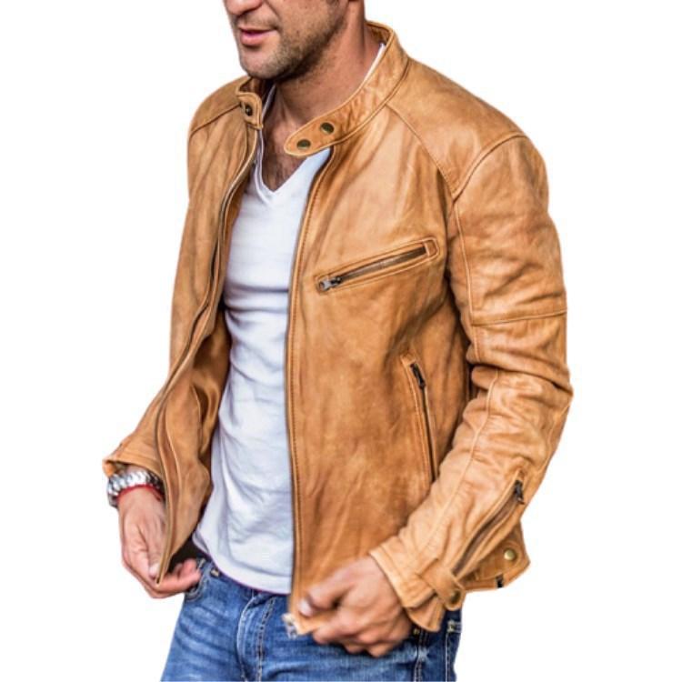 Other - ジャケット メンズ 30代 スタンドカラー ブルゾン ジャンパー アウター スリム ジップアップ ファスナー ポケット カジュアル 春秋 丈夫 耐久性 ポリエステル コットン 綿 ワインレッド ダークブラウン ブラック