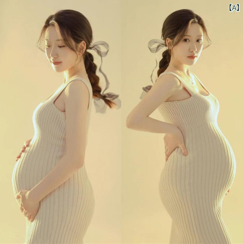 ワンピース マタニティ 写真撮影 衣装 妊婦服 セットアップ 記念 チュールスカート...