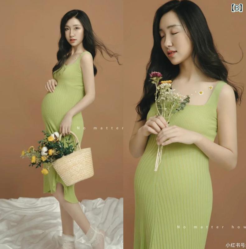 ワンピース マタニティ 写真撮影 衣装 妊婦服 セットアップ 記念 チュールスカート...