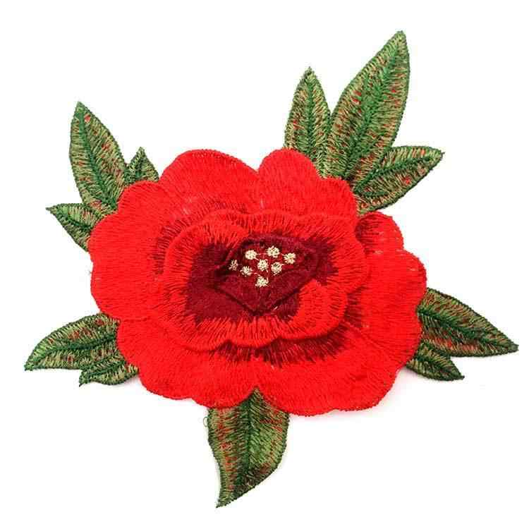 ワッペン レディース キッズ アップリケ 刺繍 薔薇 ローズ モチーフ 立体 3D 手芸用品 ハンドメイド DIY 資材 裁縫 ポリエステル マルチカラー 高級感 装飾 パーツ リメイク ドレス ウェディング インテリア