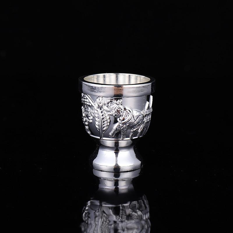 ・カテゴリ: ショットグラス・主な素材: 亜鉛合金・容量: 1-100ml・スタイル: 欧風・個数: 1個・重量: 50g・: 開花・バリエーション: ゾウ（シルバー）、欧風（シルバー）、バラ（シルバー）、シルバーホワイトバラ、クジャク模様（シルバー）、西洋花（シルバー）