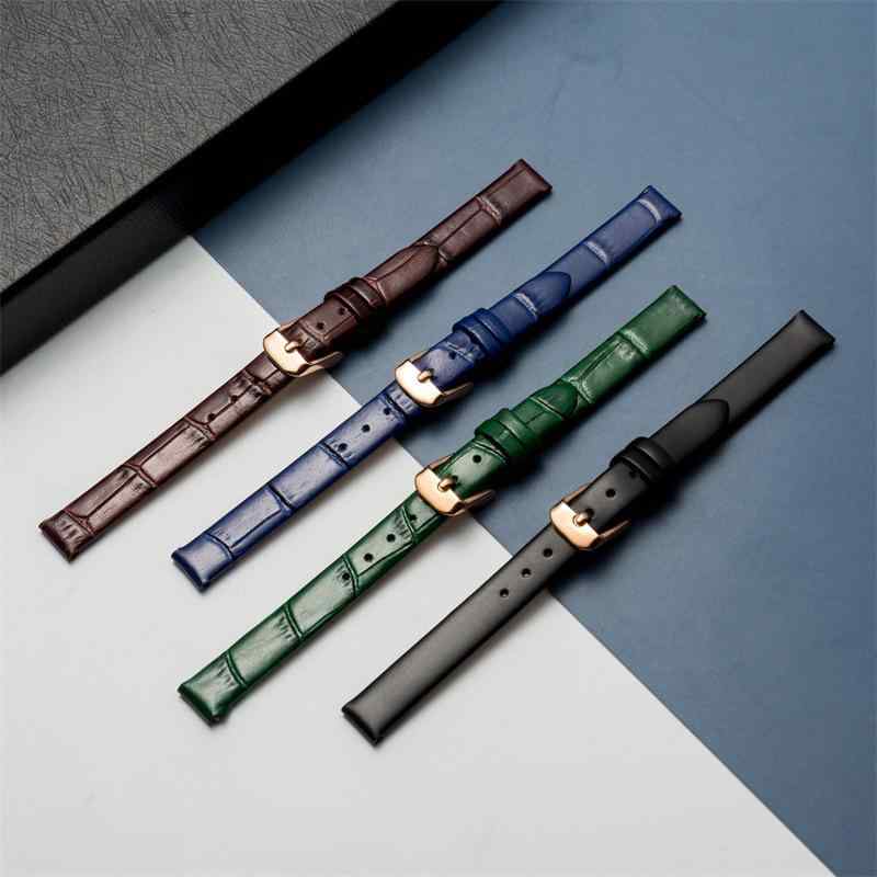 腕時計ベルト レディース レザー 牛革 レザー 替えバンド 交換用 ステンレス メッシュ 10mm 14mm 金属 調整可能 シンプル レトロ アンティーク風 高級感 グリーン ブラック ブラウン 春夏 秋冬 普段使い 通勤 おしゃれ