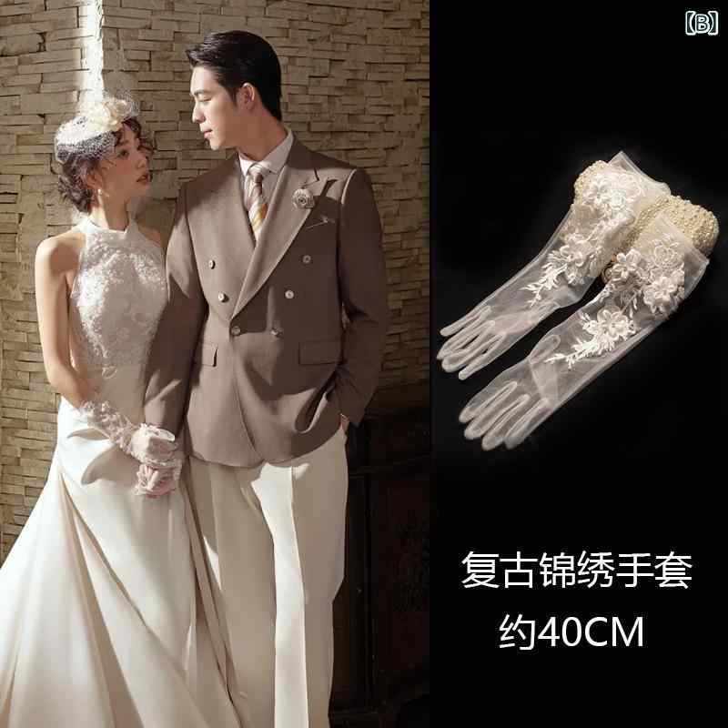 手袋 レディース ウェディング グローブ ブライダル 花嫁 結婚式 フォトウェディン...