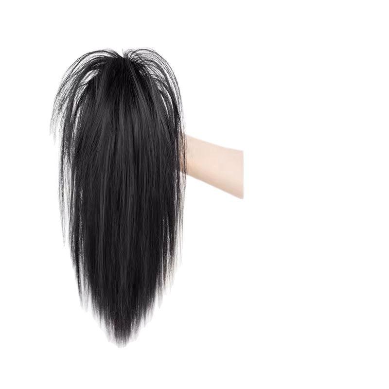 ウィッグ レディース ポニーテール バンスクリップ ストレート ロング ヘアピース つけ毛 髪飾り ハーフアップ ボリューム 滝 噴水 ふんわり 耐熱 普段使い 通勤 軽量 簡単 ナチュラルブラック 焦茶 ライトブラウン