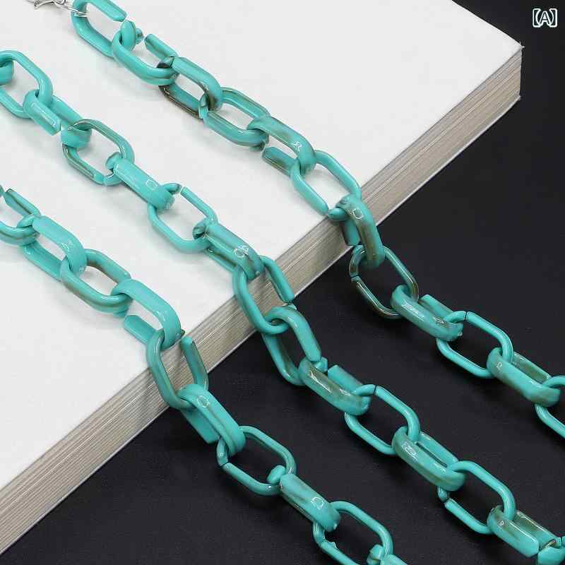 メガネチェーン レディース 母の日 ギフト メンズ 樹脂 アクリル ターコイズ 水墨 ...
