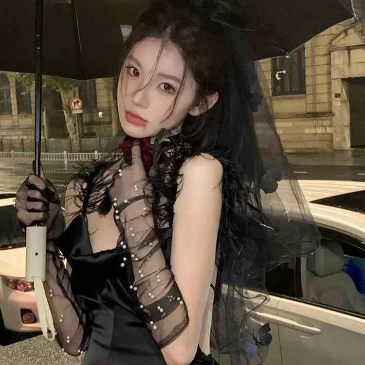 Rakuten - ヘッドドレス レディース 花嫁 ベール 髪飾り チュール 結婚式 パーティー ハロウィン ゴシック 黒 白 シャンパン パール バレッタ かわいい エレガント 華やか 大ぶり ビッグリボン レース タッセル シースルー