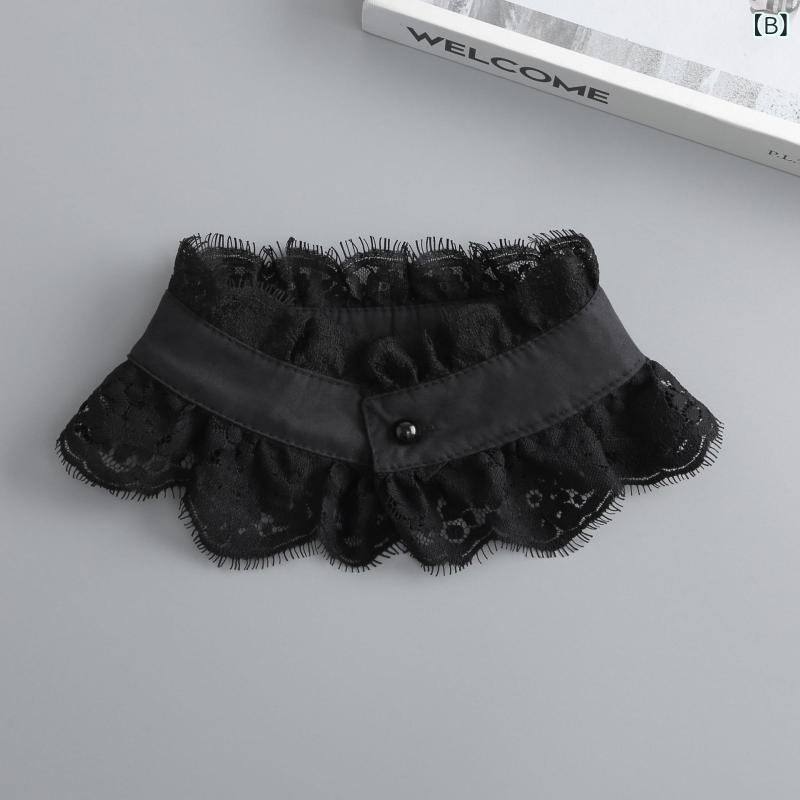 付け襟 レディース レース 付け袖 セット フレンチ レトロ ヴィンテージ風 スタンドカラー ハイネック 透かし編み 装飾 高級感 ピーターパンカラー 丸襟 ポリエステル 秋冬 白 黒 おしゃれ かわいい フォーマル オフィス カジュアル 重ね着 レイヤ 3