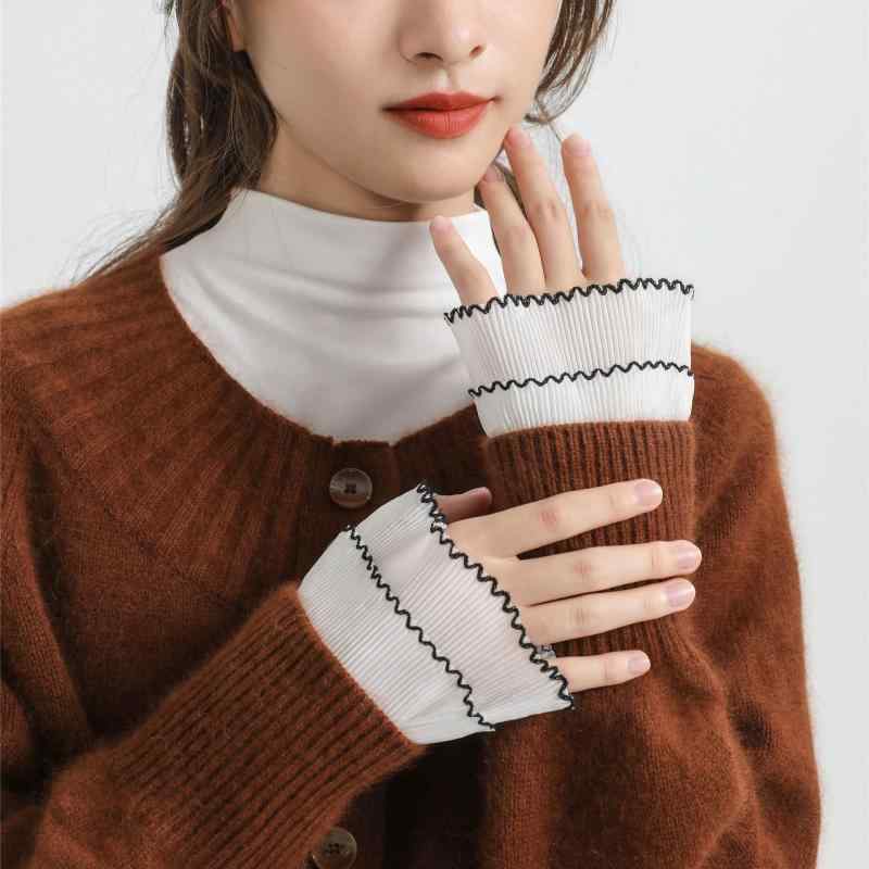 ・性別: 女性・機能: 装飾・柄: 無地・素材: シフォン・カラー展開: ホワイト、ブラック・対象年齢: 成人・: レース・スタイル: OLスタイル
