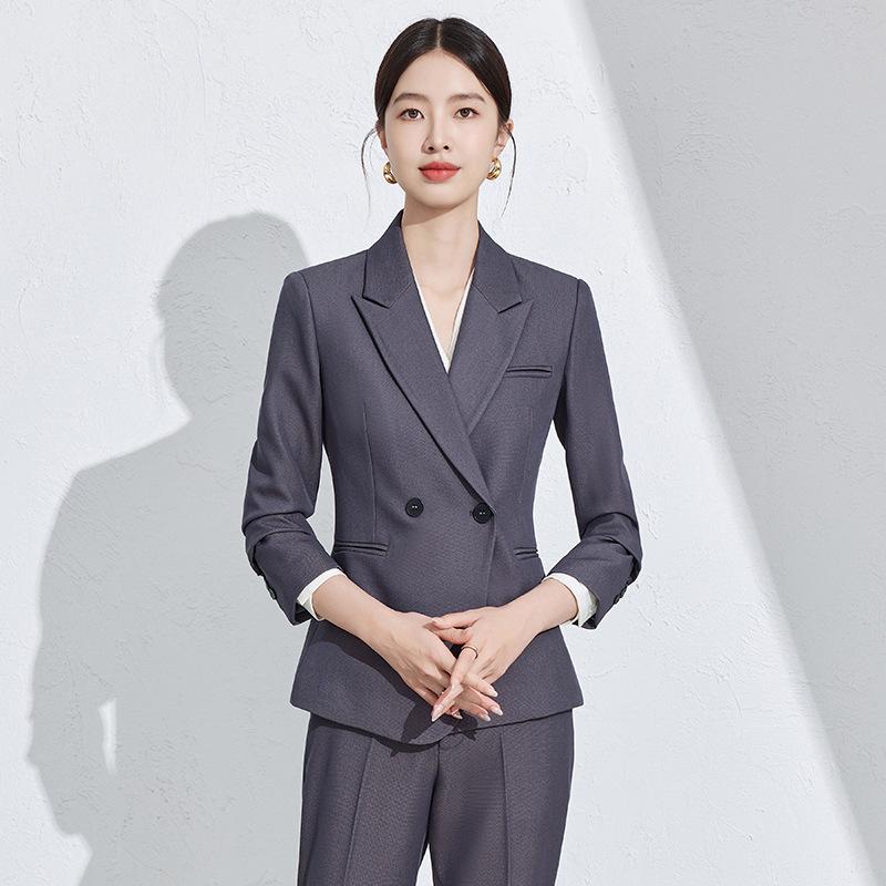 スーツ レディース セットアップ テーラードジャケット パンツ スラックス タイトスカート ビジネス 通勤 面接 事務服 オフィス フォーマル 高級感 エレガント きれいめ 30代 ダークグレー ネイビー 秋冬 長袖 ポリエステル
