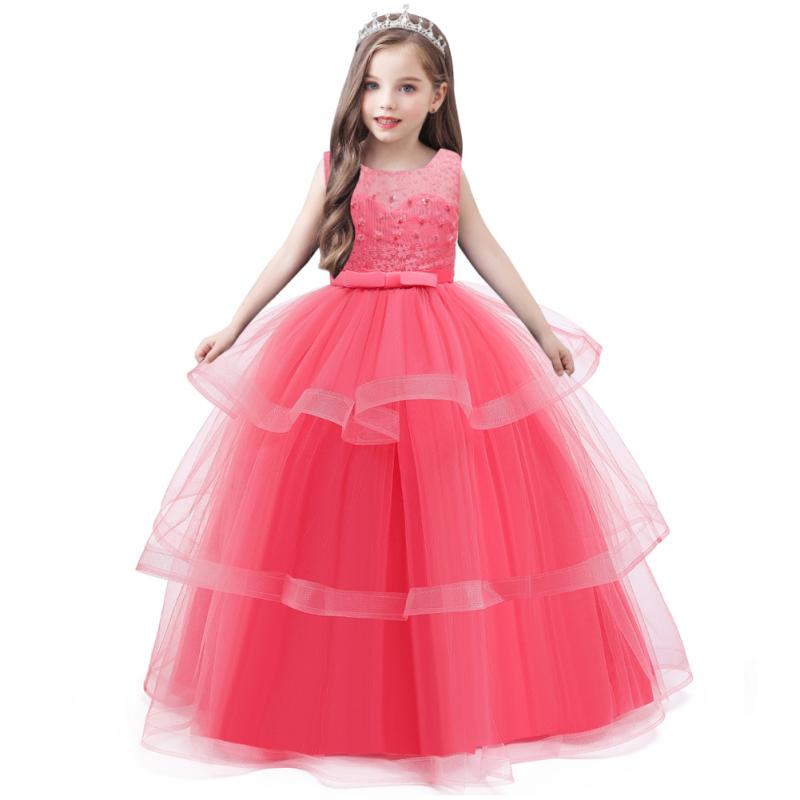 ドレス 女の子 キッズ ワンピース ロング チュール レース 発表会 結婚式 パーティー プリンセス ふんわり メッシュ ピンク パープル ブルー ポリエステル コットン オールシーズン フォーマル ガーリー かわいい チュチュ 上品 透け感 裏地 リボ
