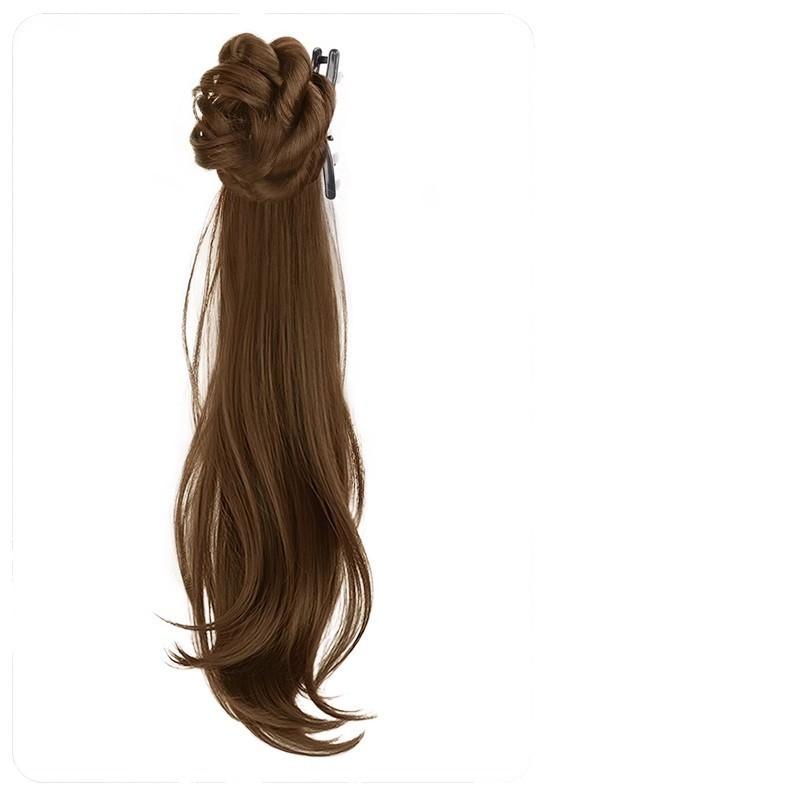 ウィッグ レディース ポニーテール エクステ つけ毛 クリップ式 中華風 チャイナドレス 漢服 和装 ロング 自然 耐熱ファイバー 髪飾り まとめ髪 サイドポニー ボリュームアップ ブラック ブラウン 冷ブラウン 普段使い 結婚式