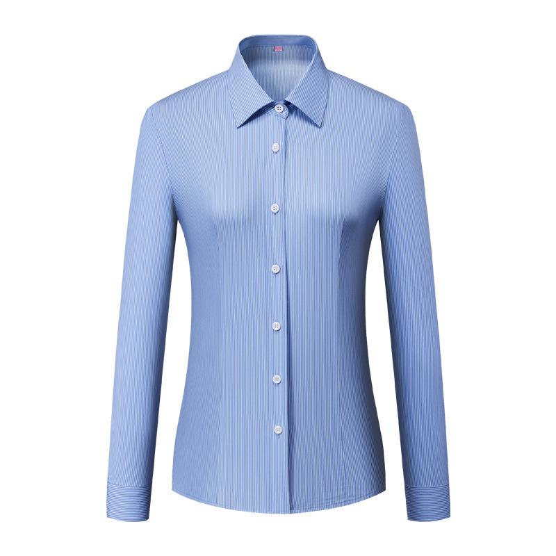 Rakuten - シャツ メンズ レディース 半袖 ビジネス ノンアイロン 事務服 制服 ワークウェア ストライプ スリムフィット 吸汗速乾 竹繊維 ポリエステル 通勤 トップス グレー ブルー 爽やか 清潔感 ボタン 涼しい