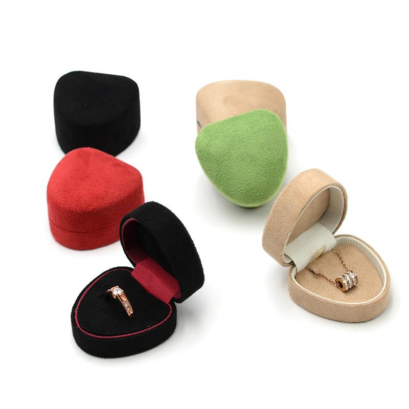 Accessories Supplies - ジュエリーボックス メンズ レディース リングケース ベルベット 高級感 指輪 ネックレス ピアス ペンダント プロポーズ 結婚式 記念日 携帯用 上品 コンパクト グリーン カーキ ブラック 宝石箱 布製 アクセサリー