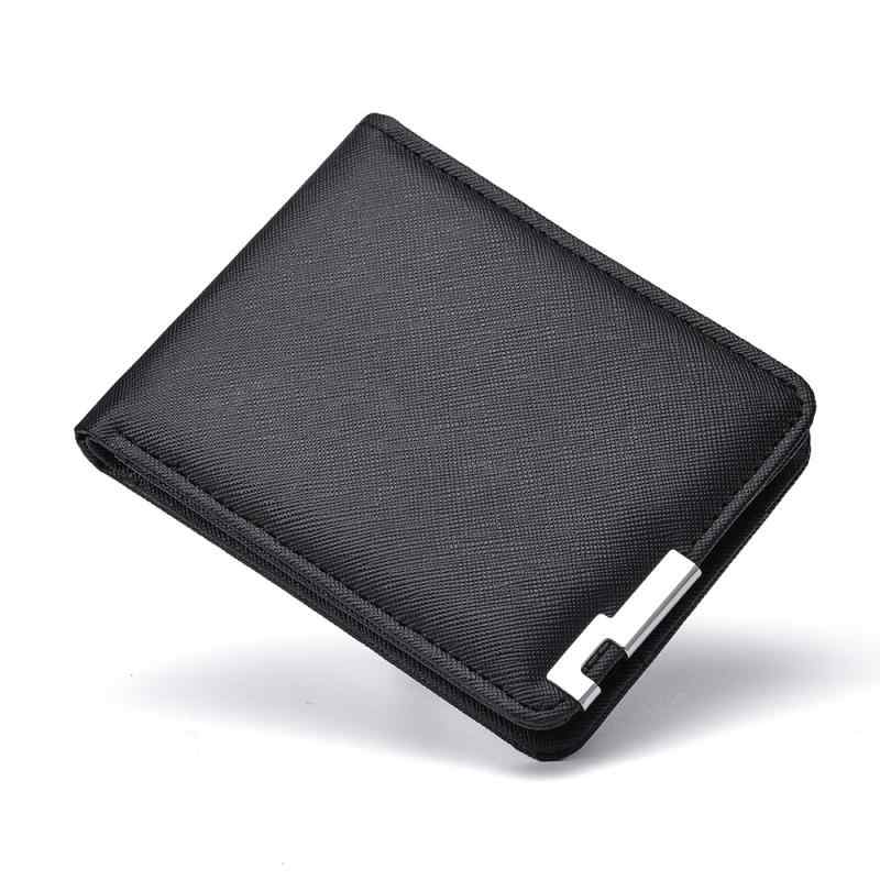 U, 吉 - 財布 メンズ 二つ折り ウォレット 札入れ コンパクト 合皮 PUレザー 高級感 シンプル ビジネス 普段使い 通勤 軽量 薄型 スリム 大容量 カードケース ステッチ ブラック ブラウン グレー 春夏